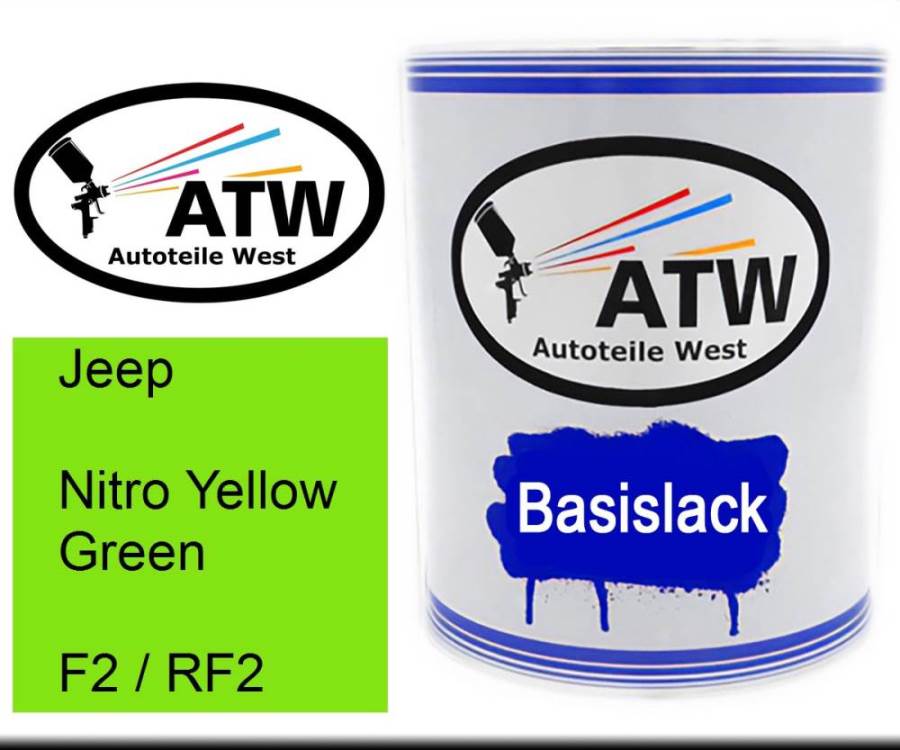 Jeep, Nitro Yellow Green, F2 / RF2: 1L Lackdose, von ATW Autoteile West.